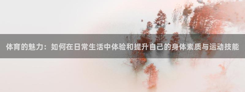 3377体育官方正版app开户：体育的魅力：如何在日常生活中